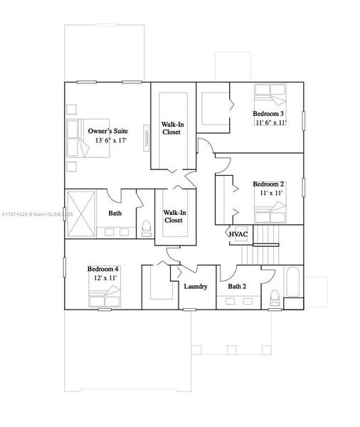 2D floor plan layout of this home in , Miami, FL (Image 3). 2D floor plan layout of this home in , Miami, FL (Image 3).