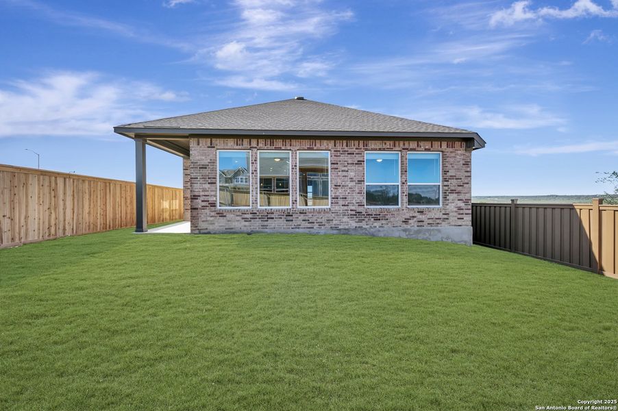 Exterior details and patio area of a home in Mayfair - Select Classic Series, New Braunfels (Image 3).