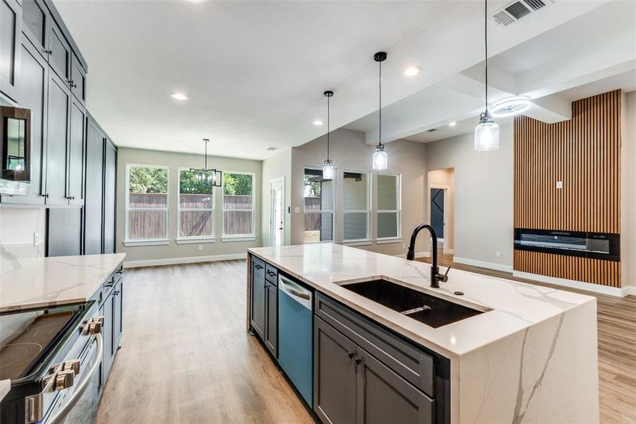 Furnished interior view inside a new home in , Dallas (Image 8). Furnished interior view inside a new home in , Dallas (Image 8).