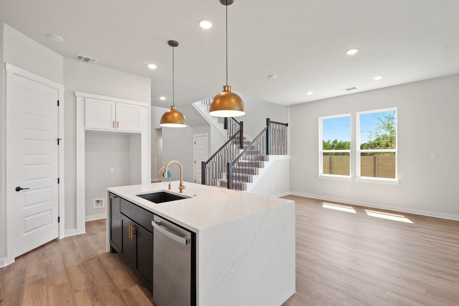 Furnished interior view inside a new home in Wolf Ranch, Georgetown (Image 10).