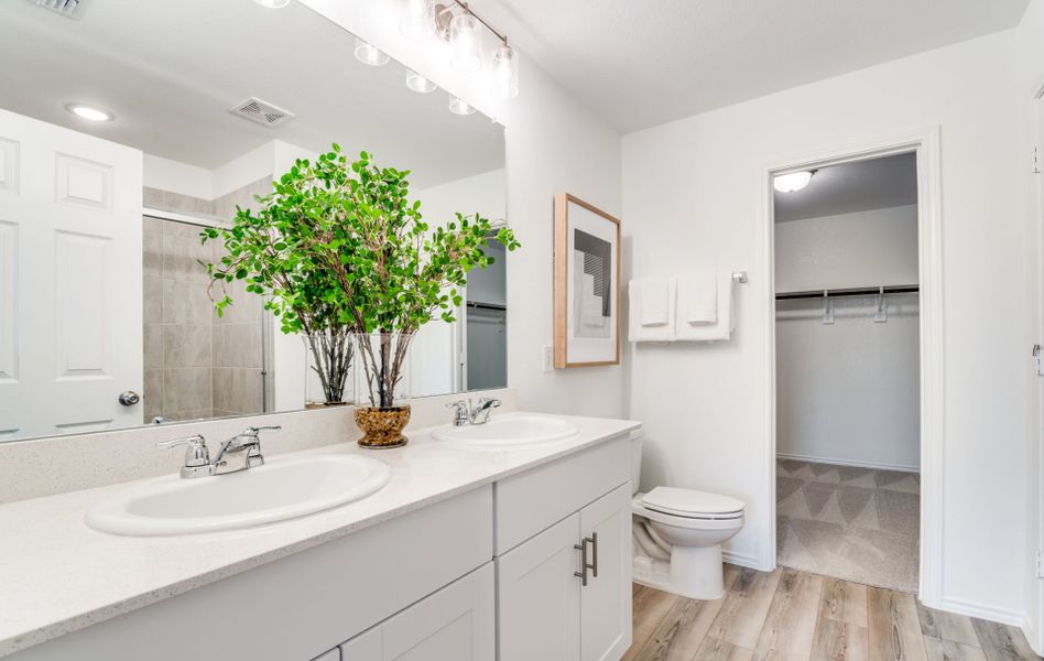 Owner's bath with double vanity