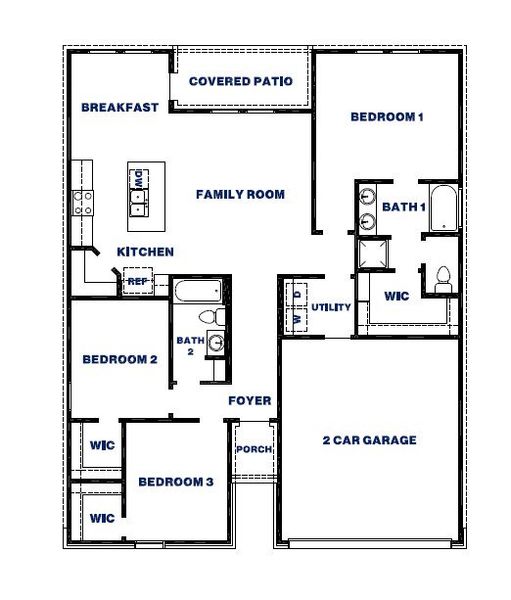 2D floor plan layout of this home in Lake Conroe Cove, Willis, TX (Image 4).