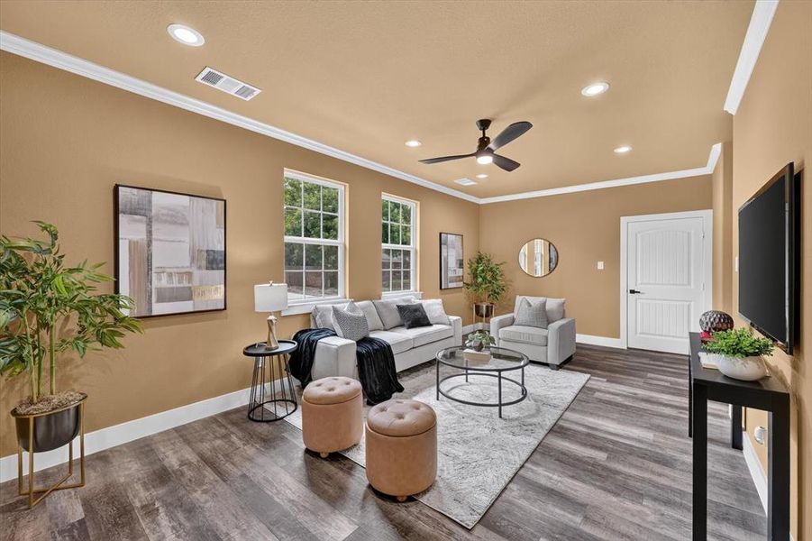 Furnished interior view inside a new home in , Waxahachie (Image 19). Furnished interior view inside a new home in , Waxahachie (Image 19).