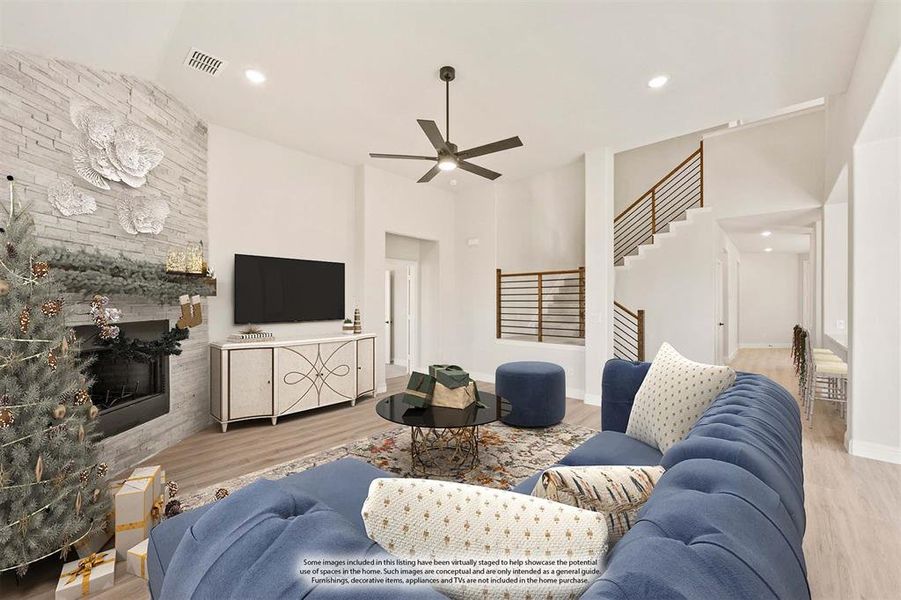 Furnished interior view inside a new home in Sunset Ridge, Alvarado (Image 9). Furnished interior view inside a new home in Sunset Ridge, Alvarado (Image 9).