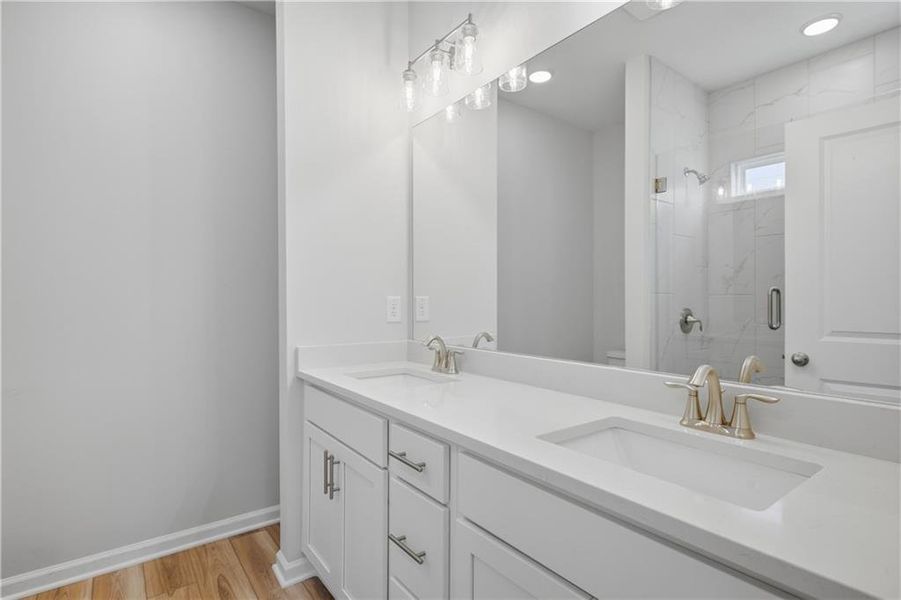 Furnished interior view inside a new home in The Bluffs, Canton (Image 9).