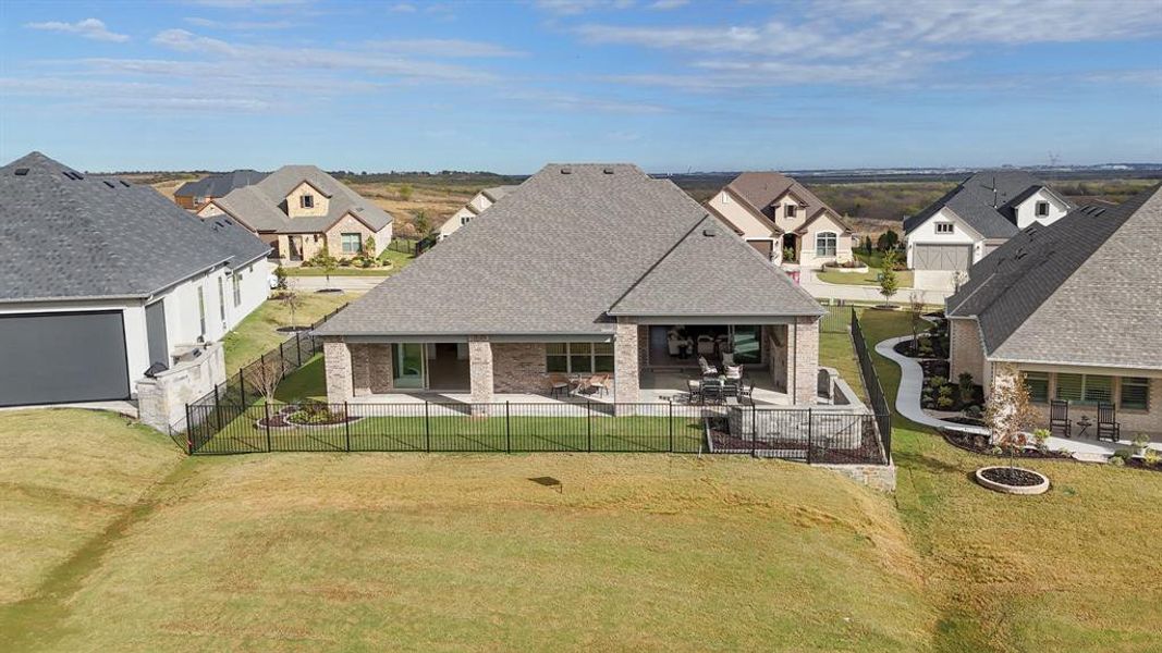 Aerial view of residential area