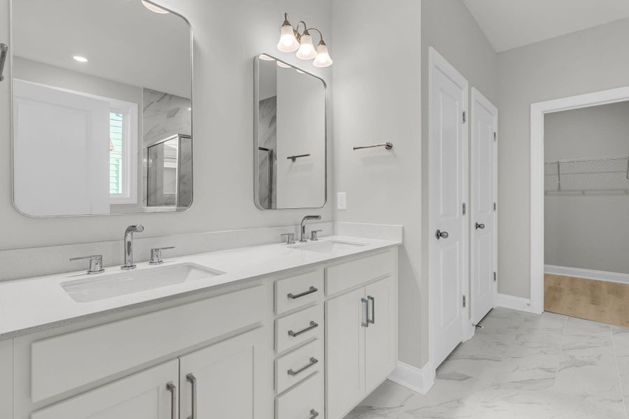 Furnished interior view inside a new home in Tidewater at Lakes of Cane Bay, Summerville (Image 7).