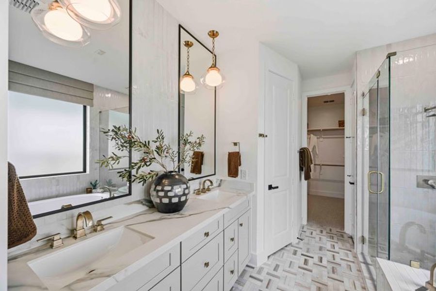 Furnished interior view inside a new home in Bridgeland 45', 50', 70', Cypress (Image 27).