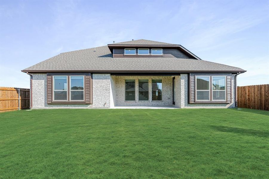 Exterior details and patio area of a home in Wildflower Ranch 60-65, Fort Worth (Image 2). Exterior details and patio area of a home in Wildflower Ranch 60-65, Fort Worth (Image 2).