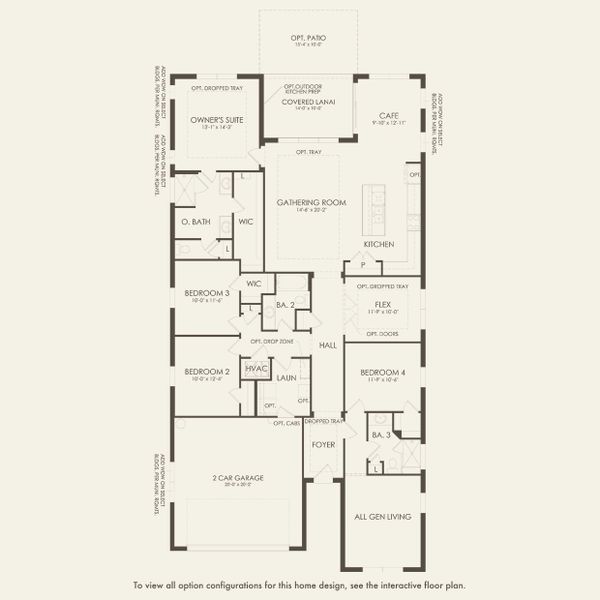 2D floor plan layout for the Concord by Pulte Homes in The Estates at Nona Sound, Orlando, FL (Image 3).
