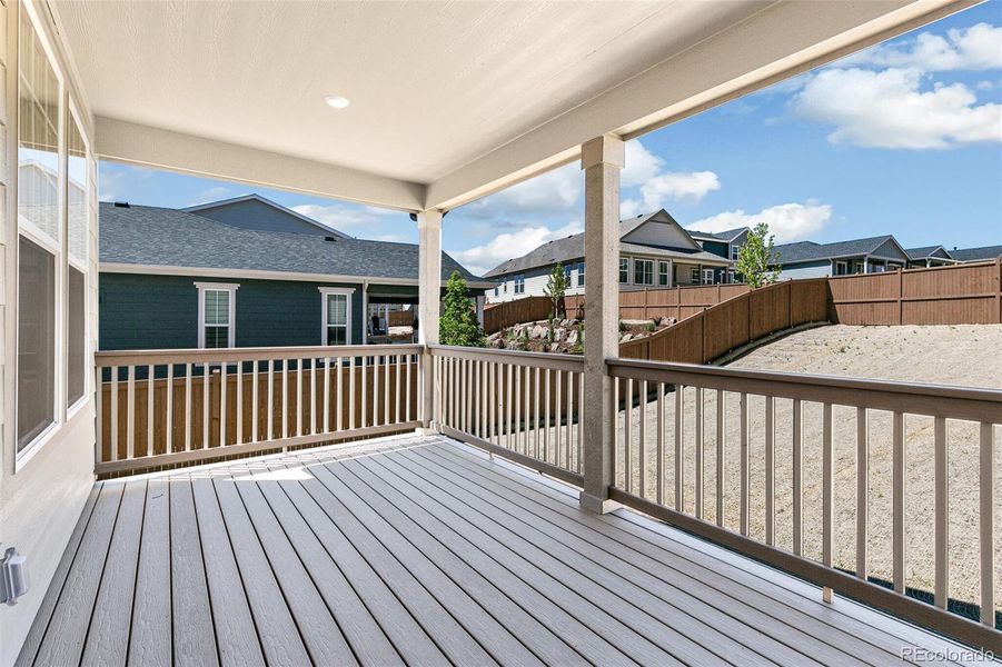 Exterior details and patio area of a home in Terrain Oak Valley, Castle Rock (Image 4).