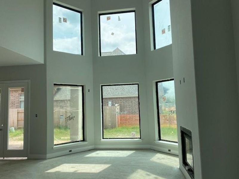 Representative look of the family room windows. Representative look of the family room windows.