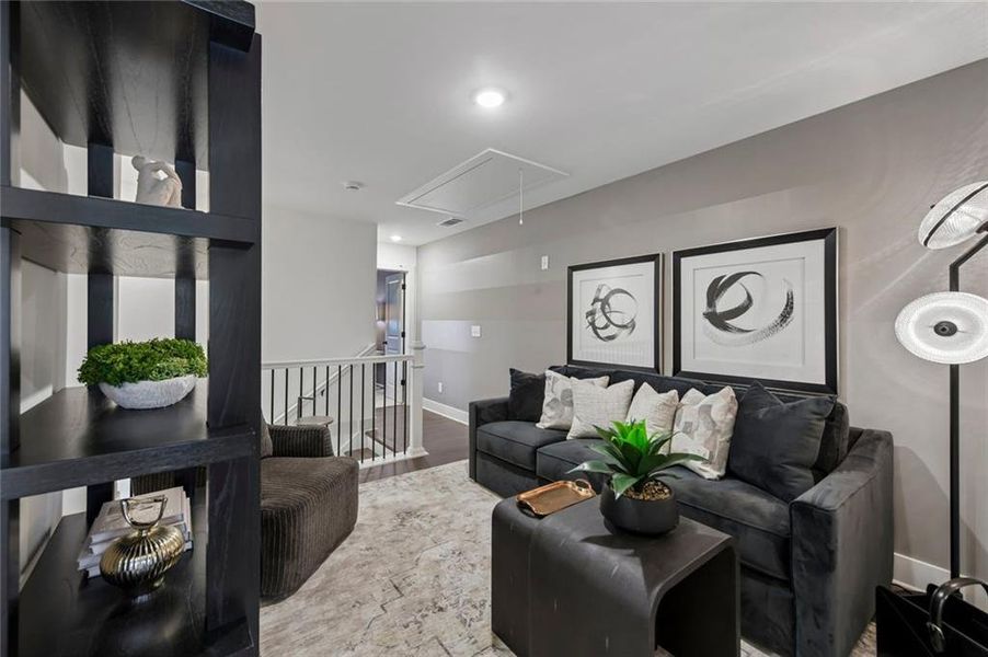 Furnished interior view inside a new home in Tribute, Hoschton (Image 25). Furnished interior view inside a new home in Tribute, Hoschton (Image 25).