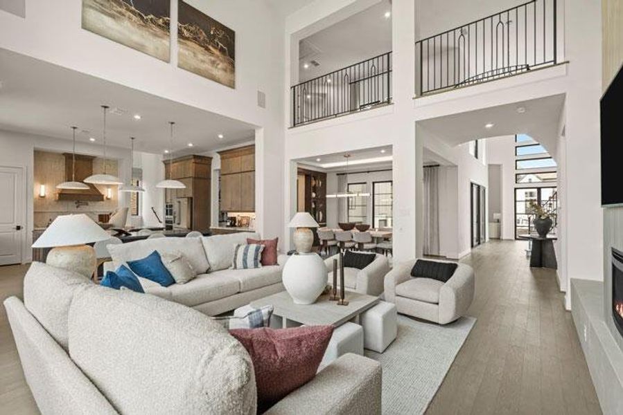 Plenty of light and space to gather in the family room. Representative image.