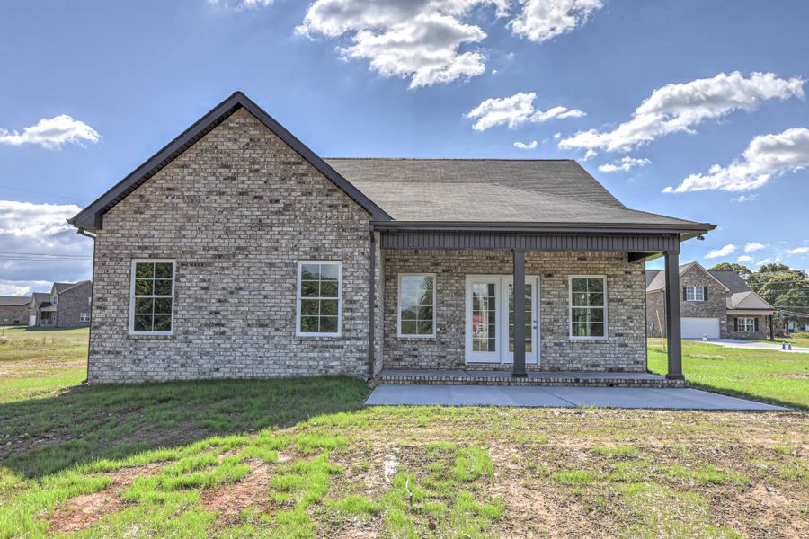 Exterior details and patio area of a home in Collin's Place, Decherd (Image 24).