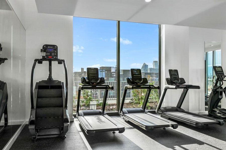 11th floor full-size gym.