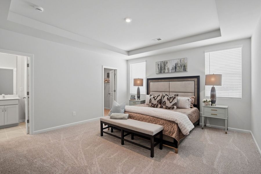 Furnished interior view inside a new home in Waxhaw Landing, Monroe (Image 17).
