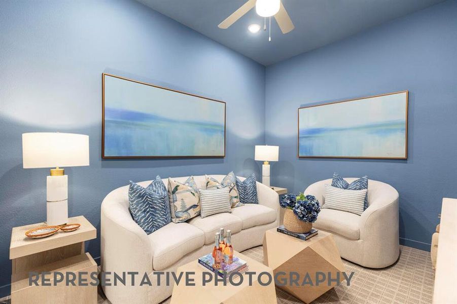 Furnished interior view inside a new home in Sandbrock Ranch, Aubrey (Image 14). Furnished interior view inside a new home in Sandbrock Ranch, Aubrey (Image 14).