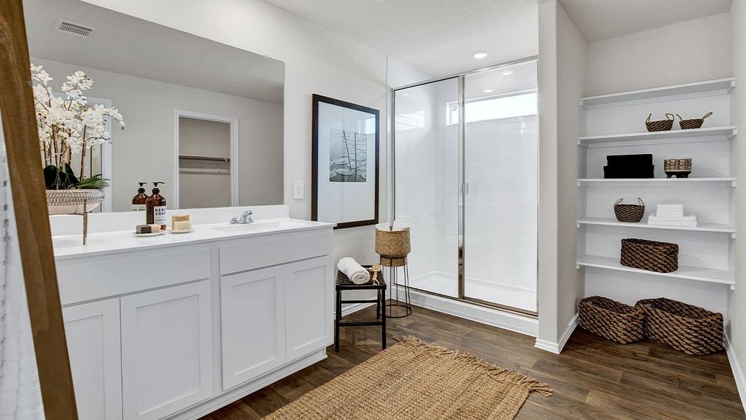 Furnished interior view inside a new home in Navarro Fields, Seguin (Image 27). Furnished interior view inside a new home in Navarro Fields, Seguin (Image 27).