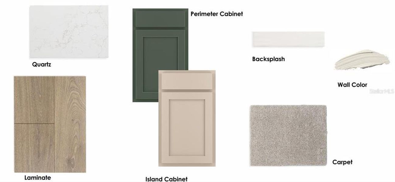 Sample of building materials used in homes in Palmeras at Crossprairie – The Grove Collection, St. Cloud (Image 3).