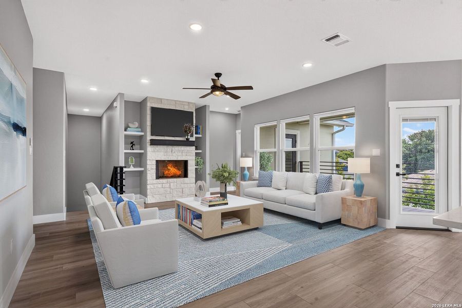 Furnished interior view inside a new home in , Kerrville (Image 10).