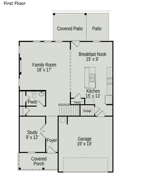 2D floor plan layout of this home in The Groves at Chapel Hill, Chapel Hill, TN (Image 3). 2D floor plan layout of this home in The Groves at Chapel Hill, Chapel Hill, TN (Image 3).