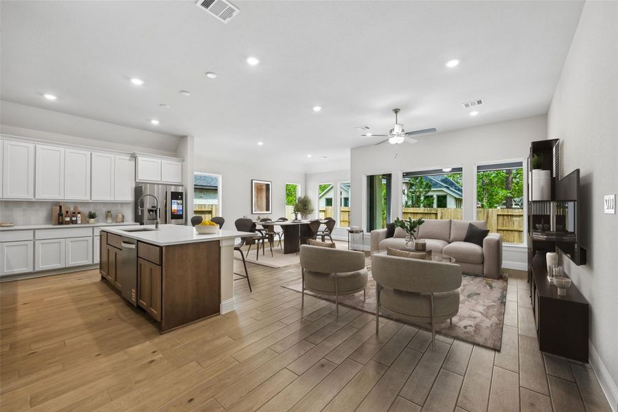Furnished interior view inside a new home in Woodhavyn 50', Magnolia (Image 4).