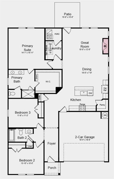 2D floor plan layout of this home in Heritage River, Euharlee, GA (Image 2). 2D floor plan layout of this home in Heritage River, Euharlee, GA (Image 2).