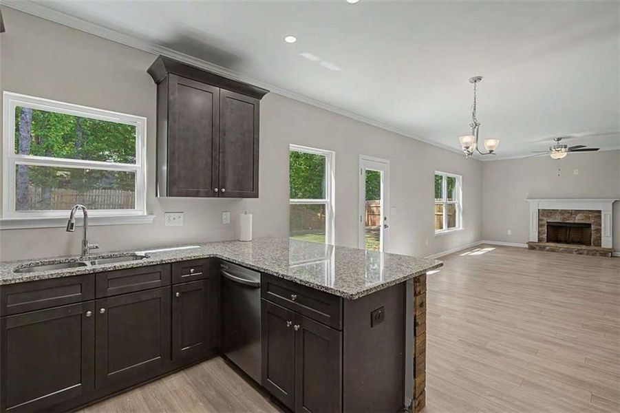 Furnished interior view inside a new home in Traditions at Cedarcrest, Dallas (Image 11).