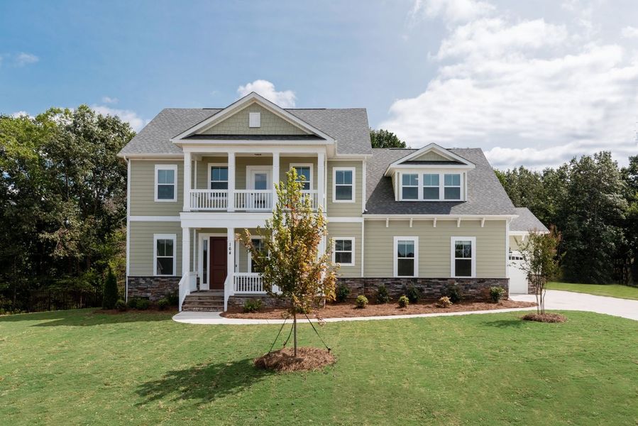 Representative exterior photo of a completed home built from the Princeton by Greybrook Homes in Shepherds Trace, Clover, SC (Image 1).