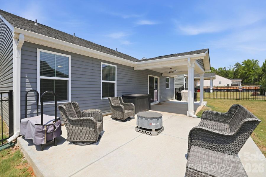 Exterior details and patio area of a home in Basildon, Lancaster (Image 4).