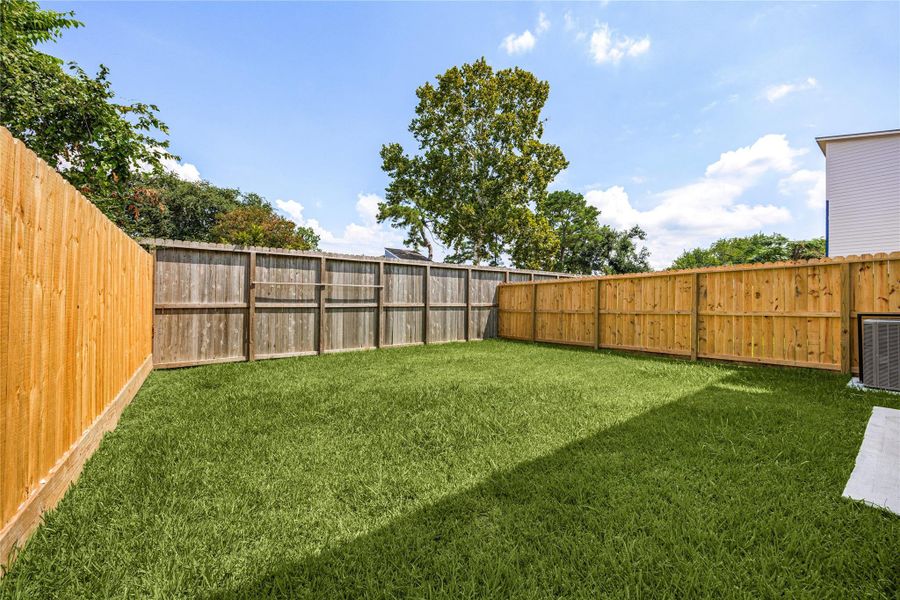 Come and see this spacious backyard. There is plenty of room for the kids to play and adults to relax! Perfect for your outdoor living space, patio furniture, bbq pit, and so much more. The possibilities are endless! Come and see this spacious backyard. There is plenty of room for the kids to play and adults to relax! Perfect for your outdoor living space, patio furniture, bbq pit, and so much more. The possibilities are endless!