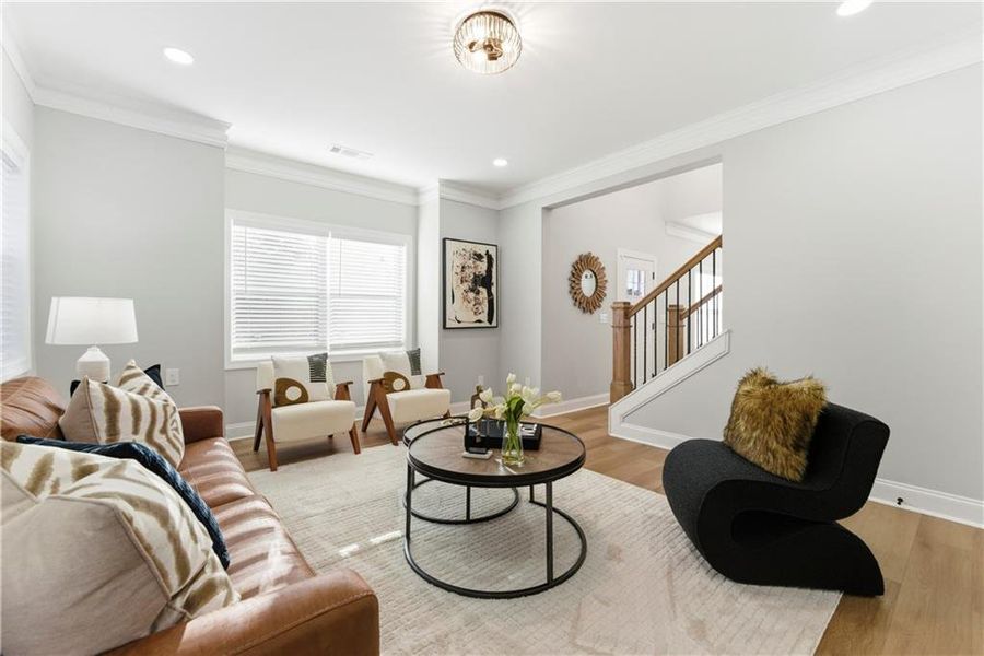 Furnished interior view inside a new home in , Atlanta (Image 4). Furnished interior view inside a new home in , Atlanta (Image 4).