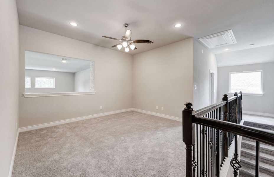 Representative unfurnished interior of a home built from the 2924 by Ravenna Homes in Bridgeland 50′, Cypress (Image 51).