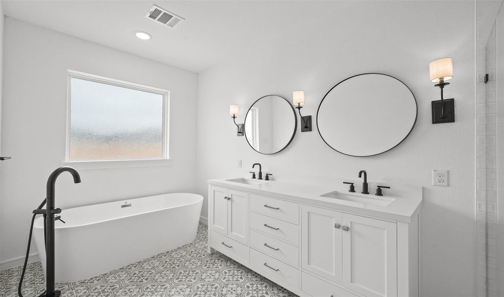 Serene primary bath (*Photo not of actual home and used for illustration purposes only.)