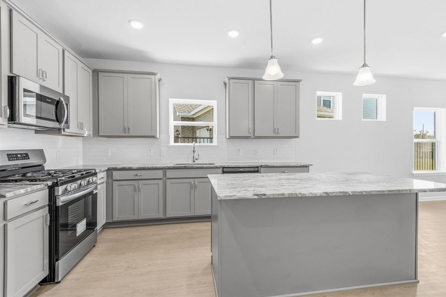 Kitchen with granite
