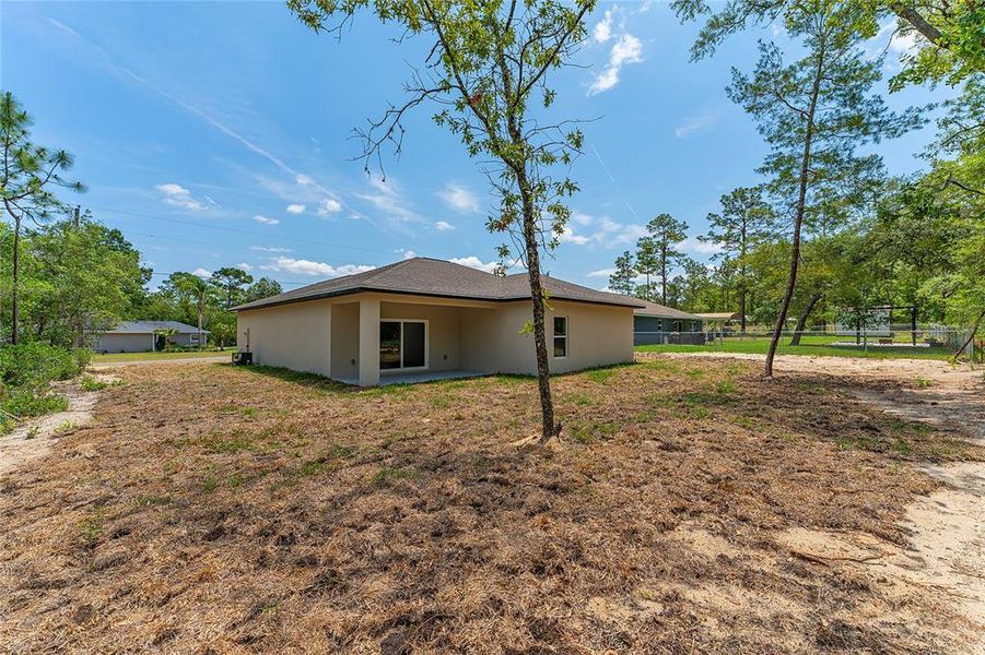 The grass is still in the establishment phase and will soon be green. The grass is still in the establishment phase and will soon be green.