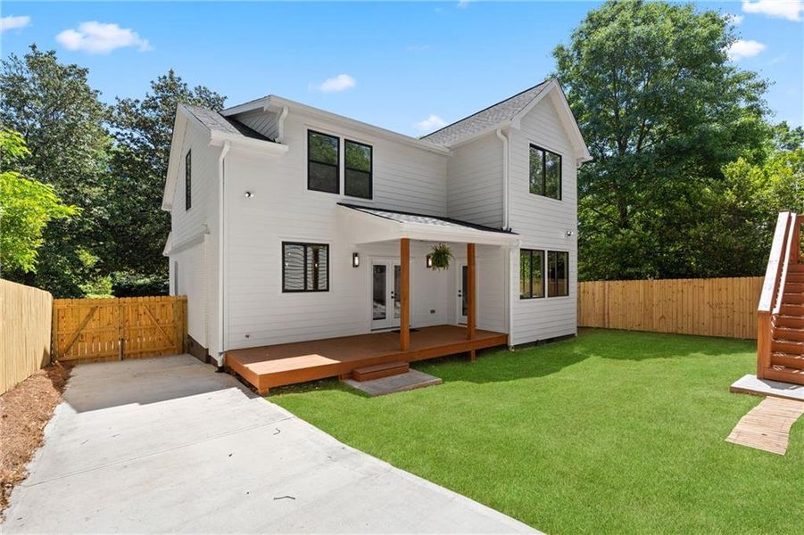 Exterior details and patio area of a home in , Atlanta (Image 3).