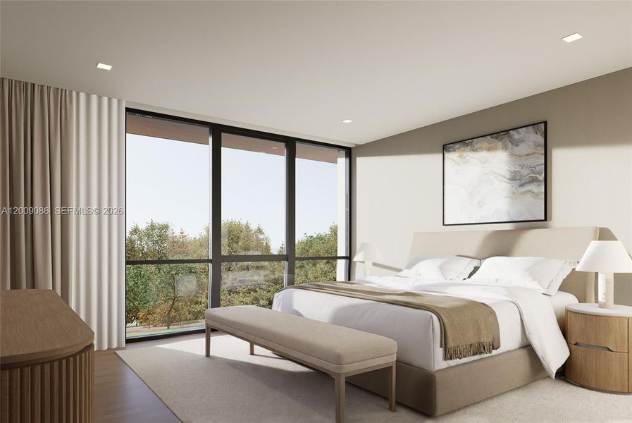 Furnished interior view inside a new home in , Miami (Image 6).