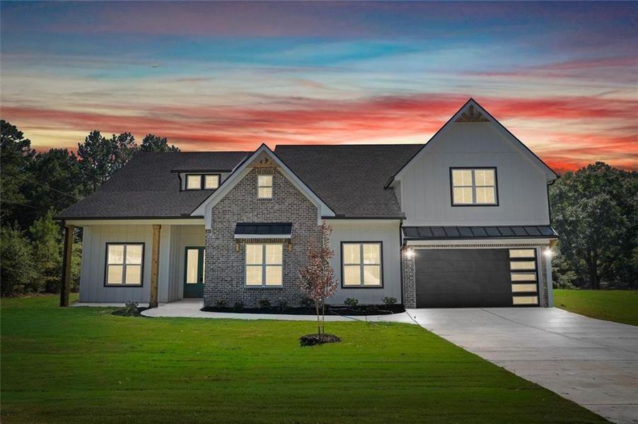 Front exterior of a new home in , Powder Springs, GA, highlighting curb appeal (Image 28).