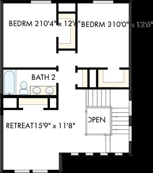 2D floor plan layout of this home in Sunfield, Buda, TX (Image 3). 2D floor plan layout of this home in Sunfield, Buda, TX (Image 3).