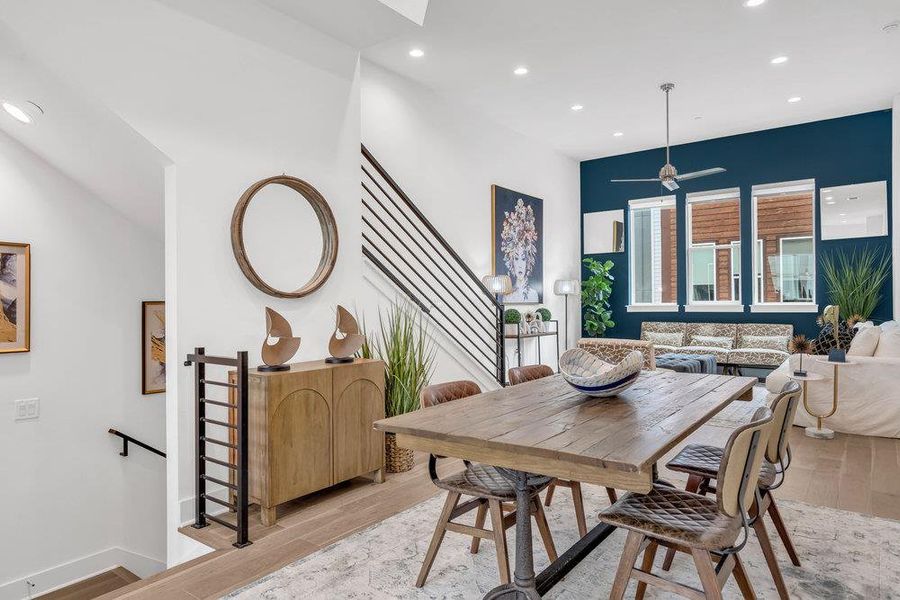 Furnished interior view inside a new home in Bluebonnet Lofts, Austin (Image 9).