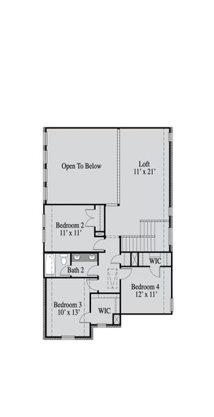 2D floor plan layout of this home in Edgewater, Fate, TX (Image 3). 2D floor plan layout of this home in Edgewater, Fate, TX (Image 3).