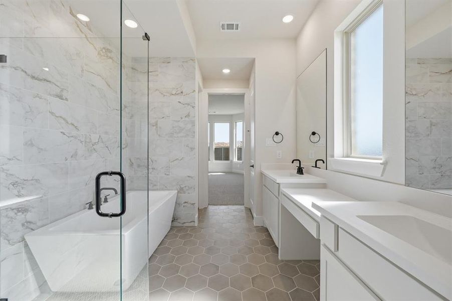 Furnished interior view inside a new home in Wildflower Ranch, Justin (Image 9).