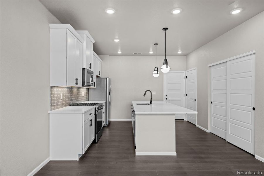 Furnished interior view inside a new home in Ralston Creek, Arvada (Image 17).