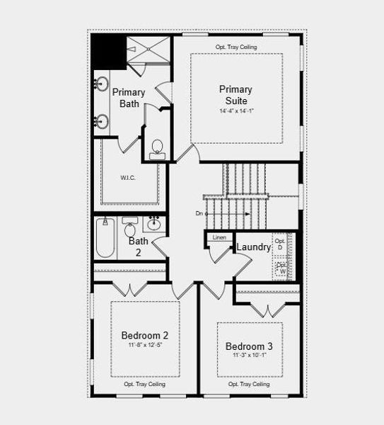 2D floor plan layout of this home in Auburn Glen, Dacula, GA (Image 3).