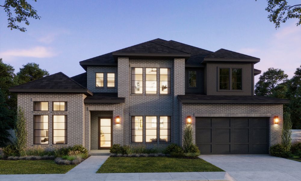 Representative exterior photo of a completed home built from the Reese by Southgate Homes in Windsong Ranch 71' Series, Prosper, TX (Image 2). Representative exterior photo of a completed home built from the Reese by Southgate Homes in Windsong Ranch 71' Series, Prosper, TX (Image 2).