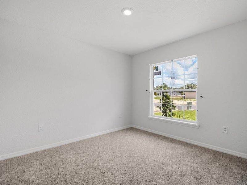 Secondary bedrooms provide space for everyone in your household.
