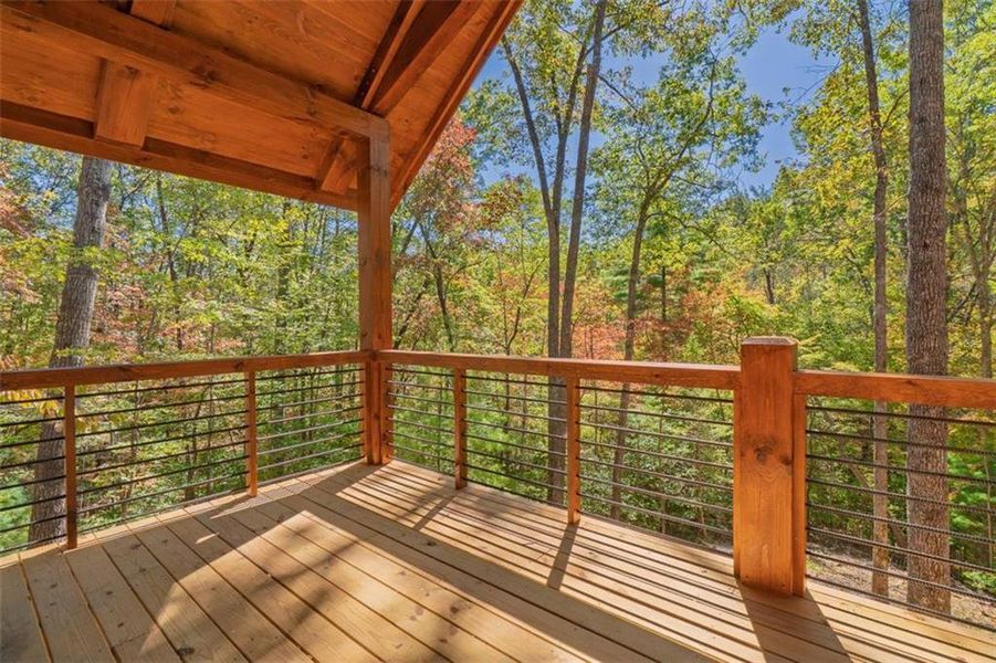 Exterior details and patio area of a home in , Blue Ridge (Image 3). Exterior details and patio area of a home in , Blue Ridge (Image 3).