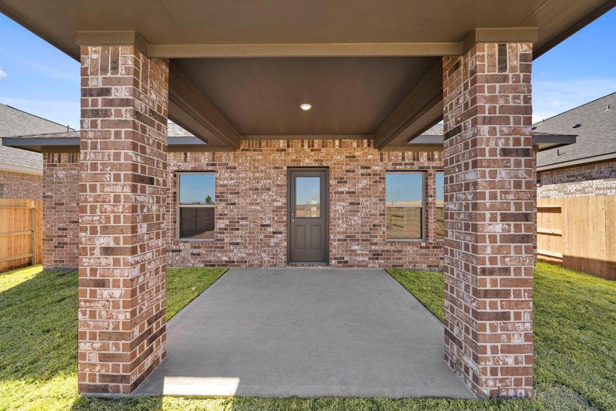 Exterior details and patio area of a home in Cypress Green, Hockley (Image 4).